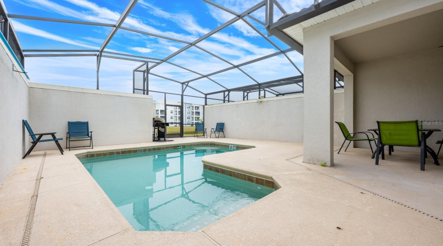 Your very own private pool with screened lanai creates a refreshing retreat right at home.
