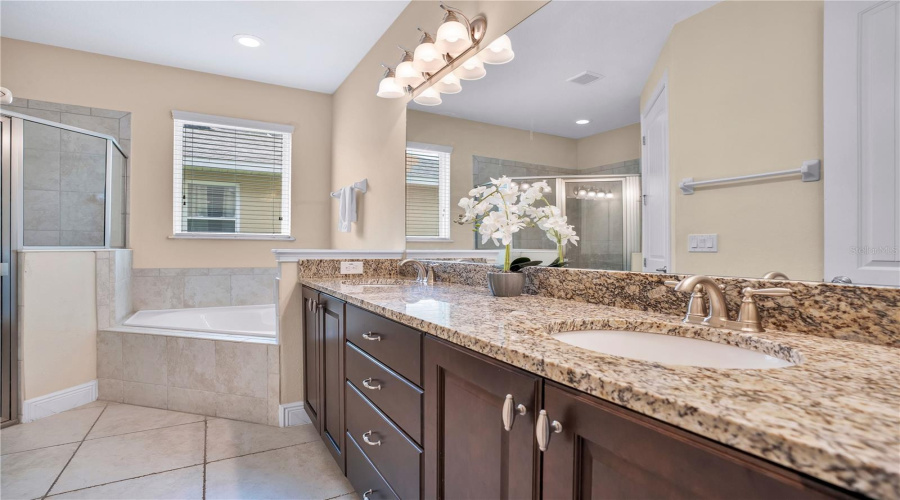 Primary Ensuite with Dual Sinks, Garden Tub, Oversized Shower