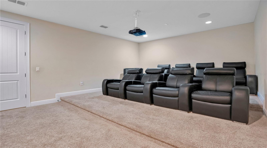 Tiered Theater Seating with Recliners