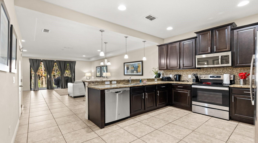 Kitchen and living room combo
