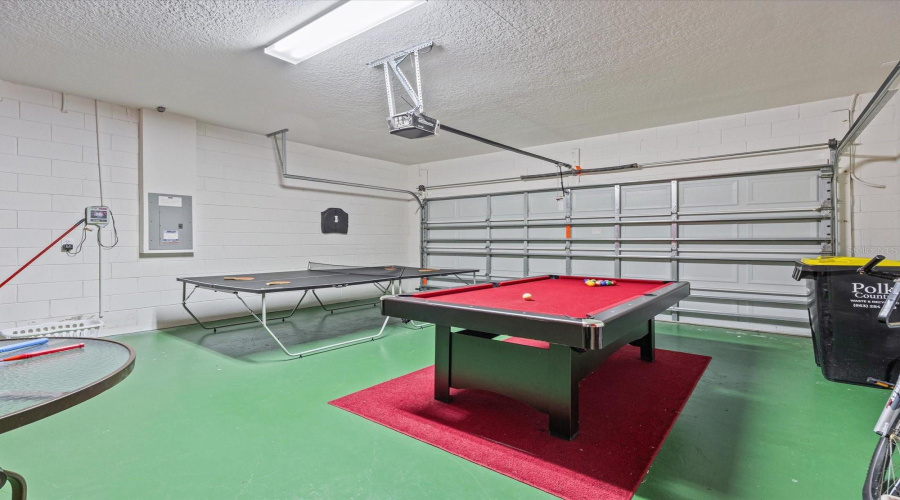 Garage with Game tables