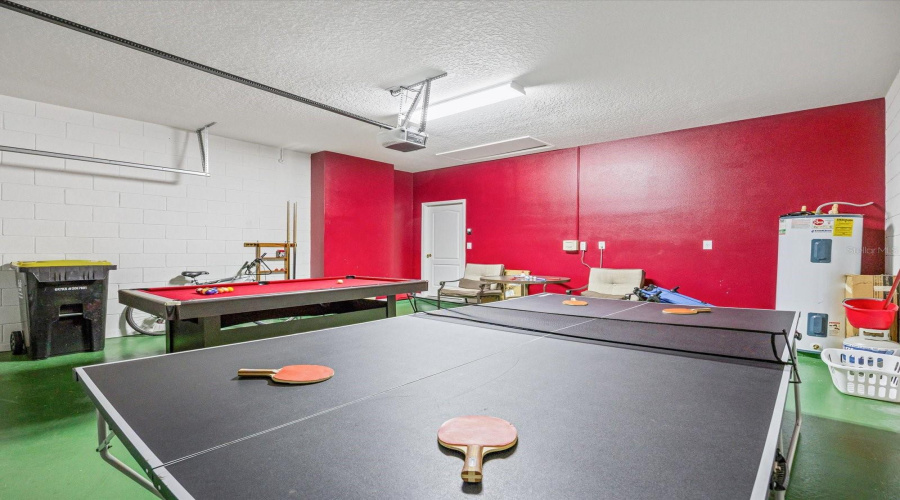 Garage with Game tables
