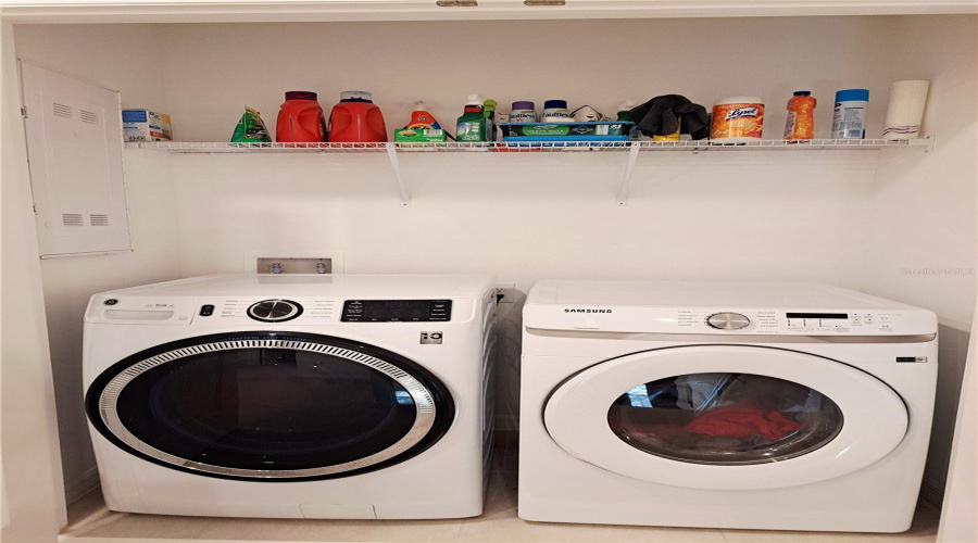 Washer Dryer upstairs near Bedrooms
