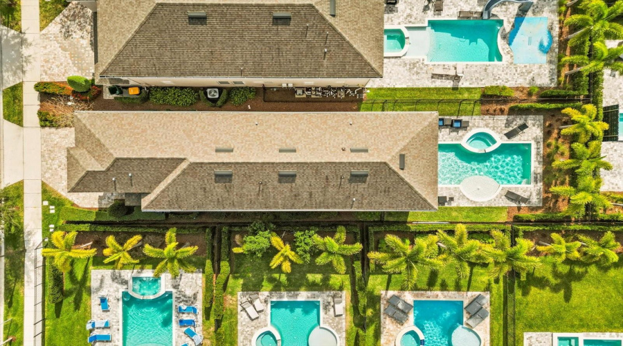 Aerial view of Encore Resort at Reunion.