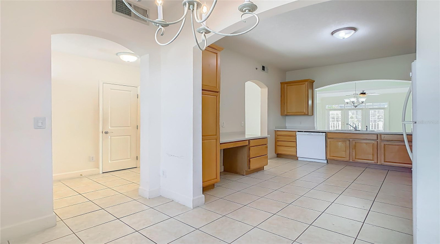 Dining Space - Kitchen - Entry Hall overview