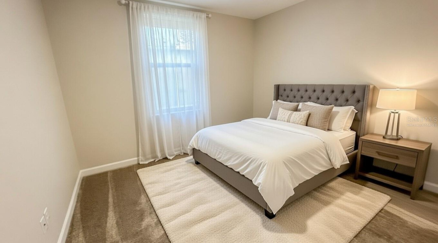 virtually staged bedroom