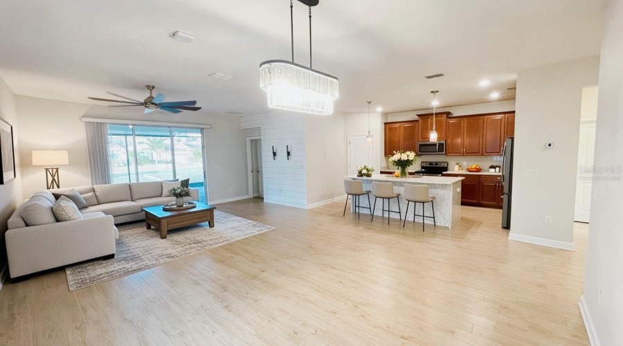 virtually staged living room