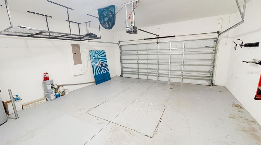 2 car garage with ample room and overhead storage