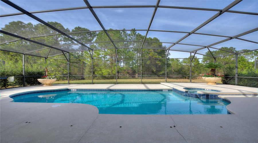 Privacy off pool and spa area