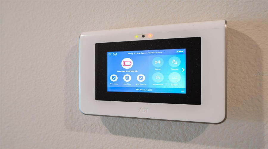 ADT security system installed; service optional