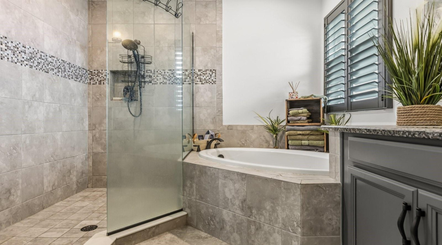 Primary Bathroom- with soaking tub and shower stall