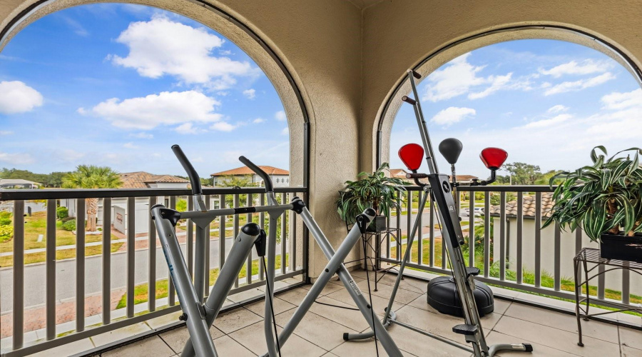 Second level balcony outside of master- screened in