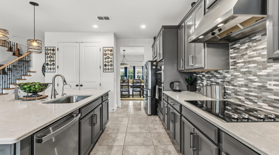 Kitchen comes with stainless steel appliances