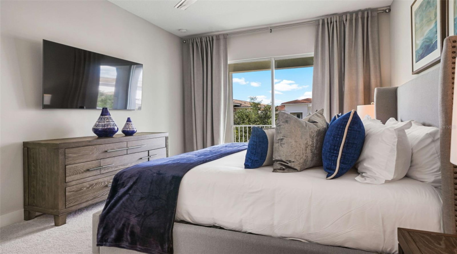 Suite 5 offers an inviting upstairs back of home location with a king bed and a private full ensuite bathroom.