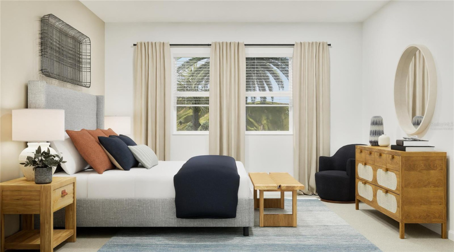 Virtually staged. Main bedroom suite