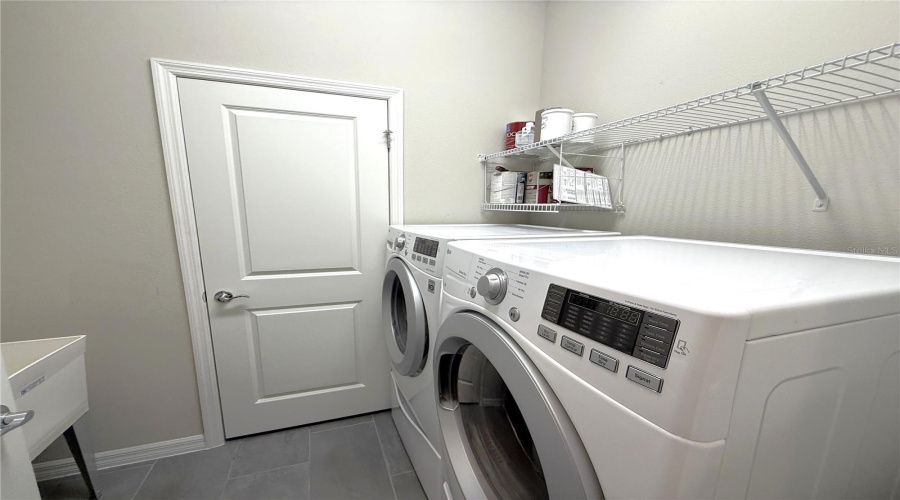Upgraded Laundry Room with Utility Sink