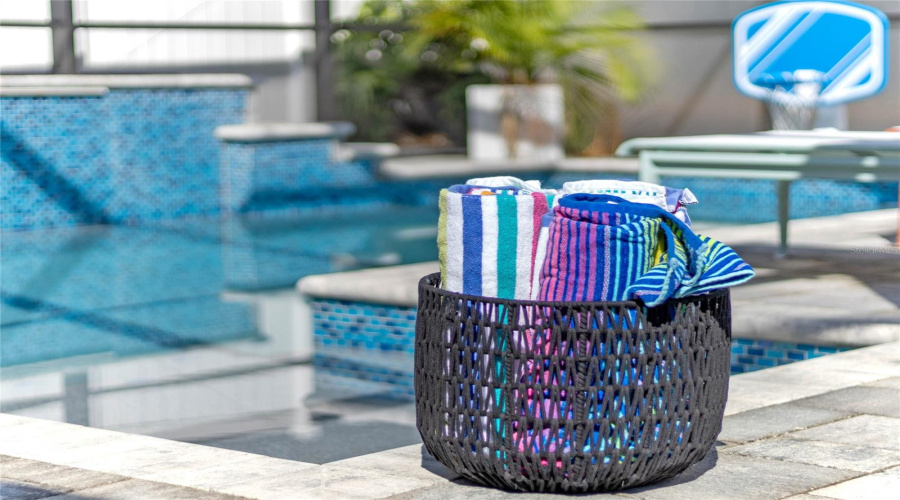 Extended pool patio.