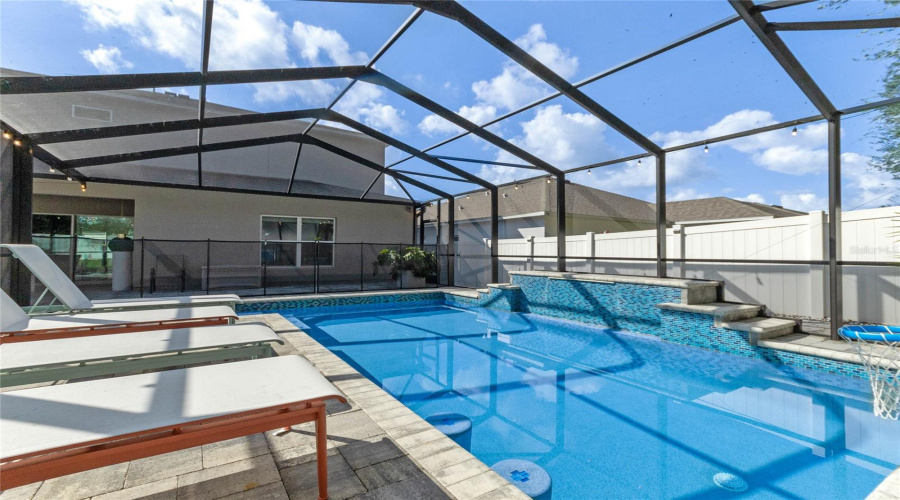 Extended pool patio.