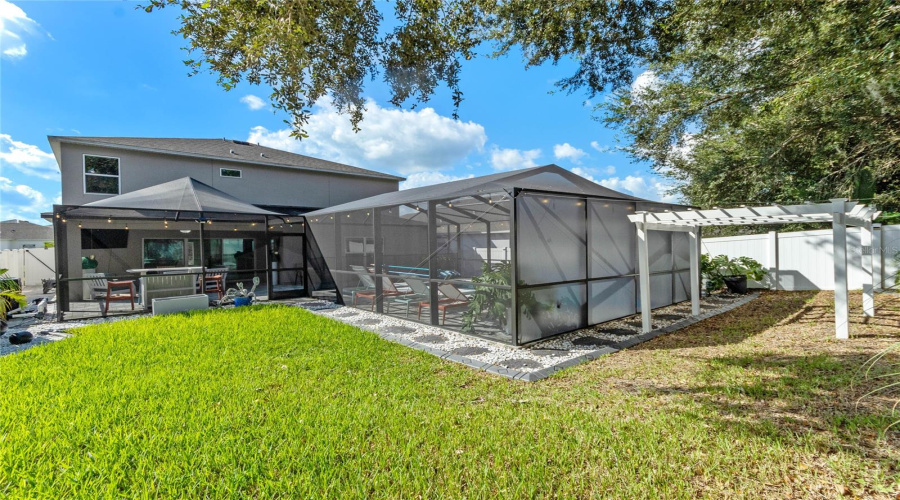 Fully fenced in backyard.
