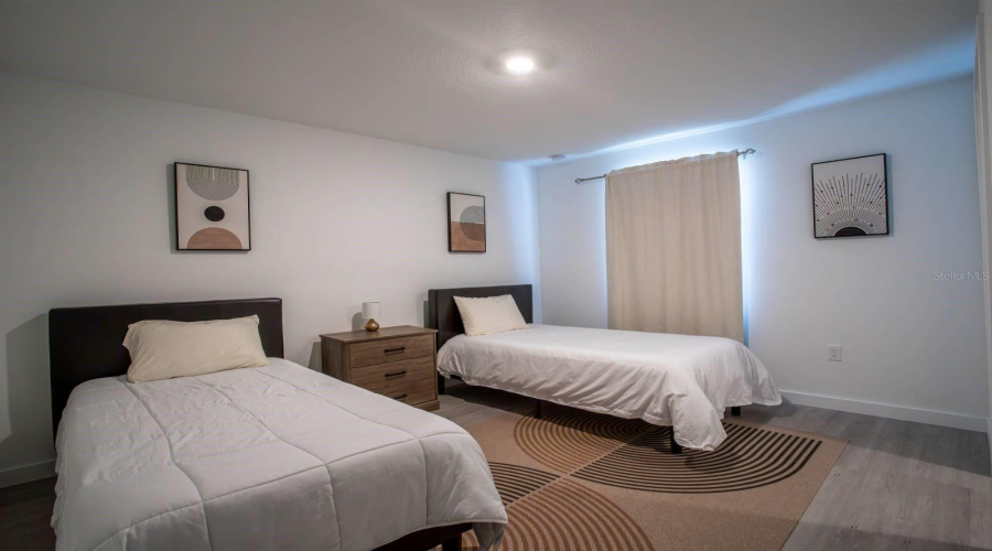 double beds in one of the bedrooms