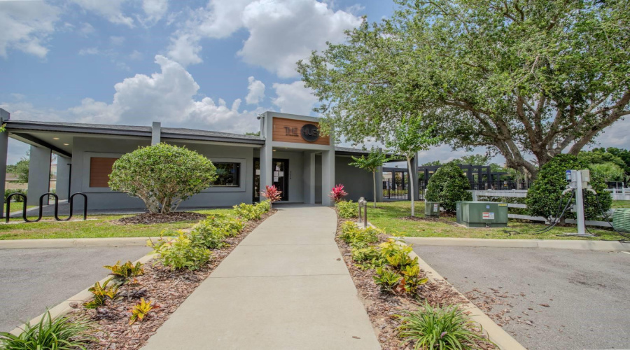 walking up to the clubhouse