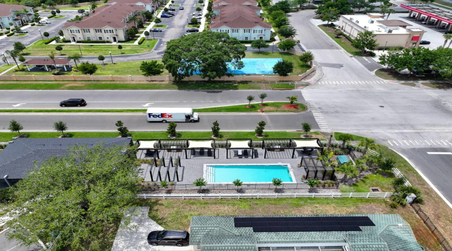 awesome aerial of the pool