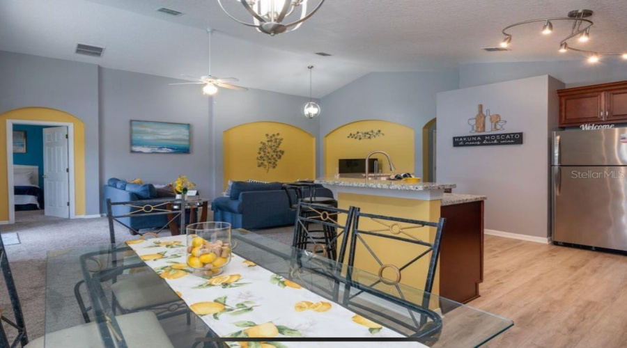 Formal dining area next to the kitchen