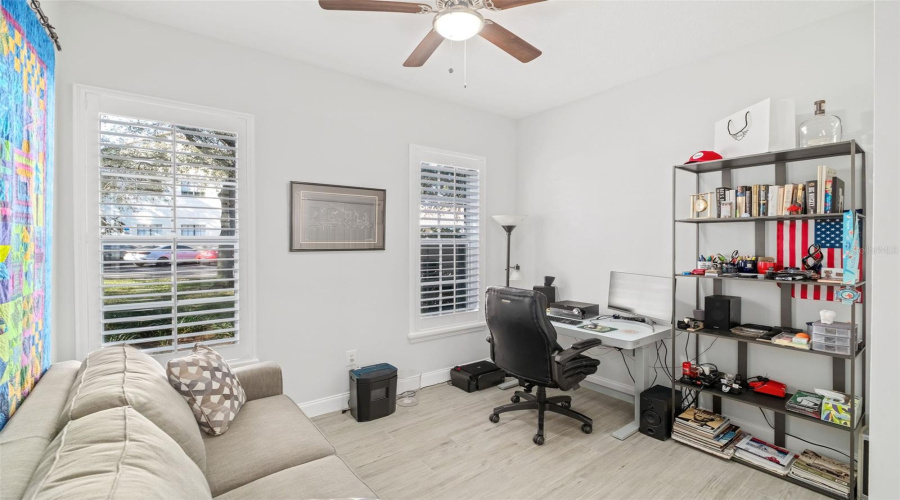 Bedroom #3 to the right of the front door
