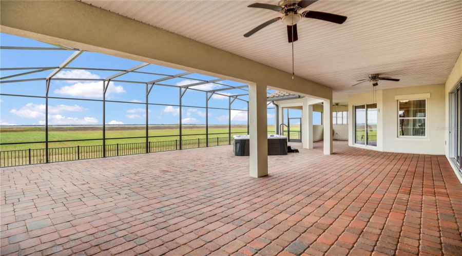 Upstairs screened balcony with panoramic lake views