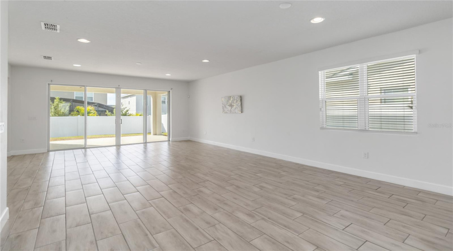 Lots of light through large sliding doors