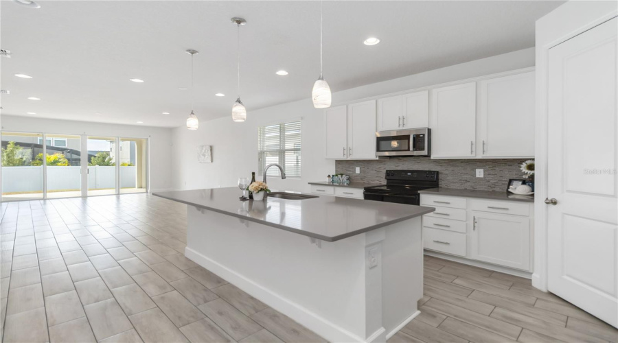 Open Kitchen/dining/living space