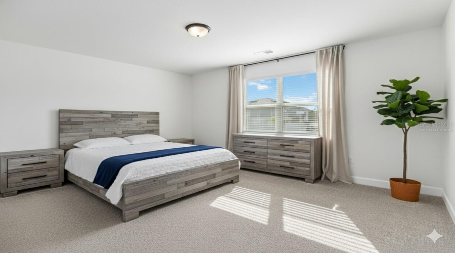 Virtually Staged Primary bedroom