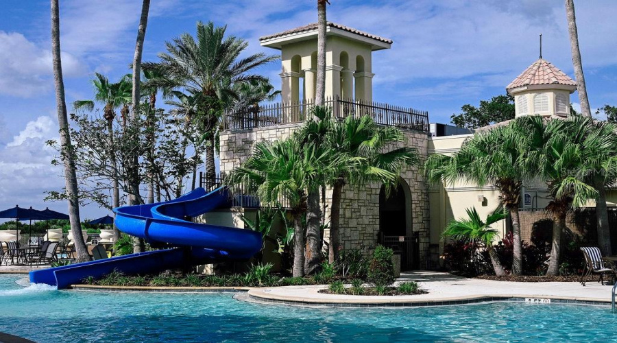 Resort style water slide!