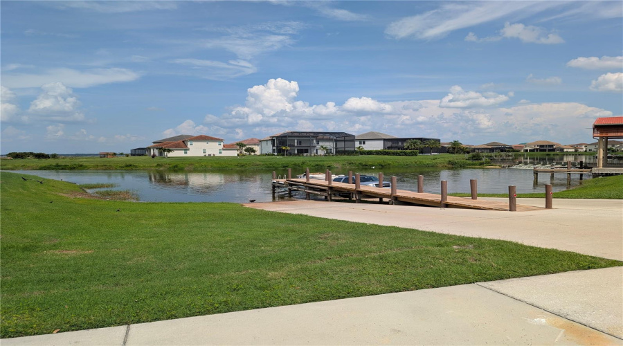 Community boat ramp that leads to Lake Tohopekaliga located next to the amenity center.