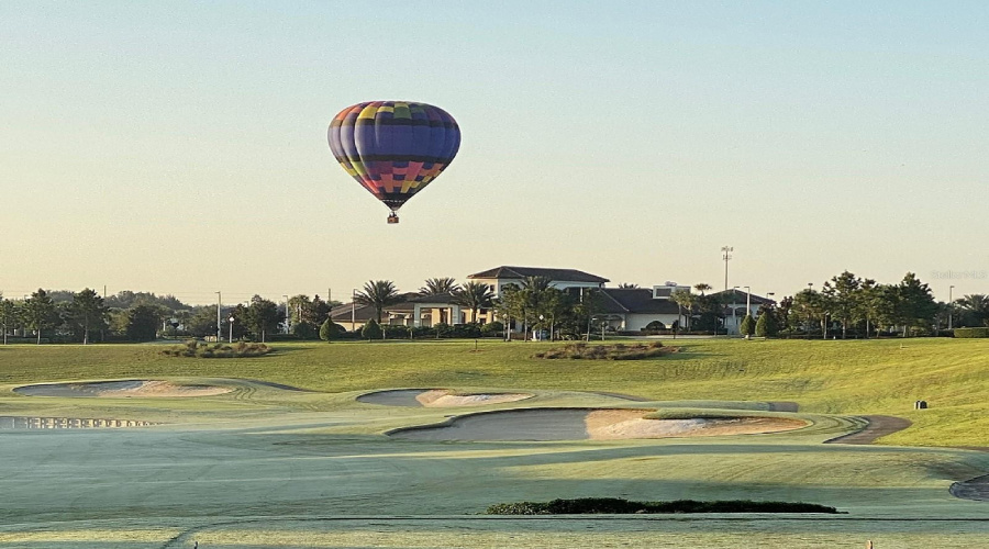 Balloon Over Golf Course Above The Oasis