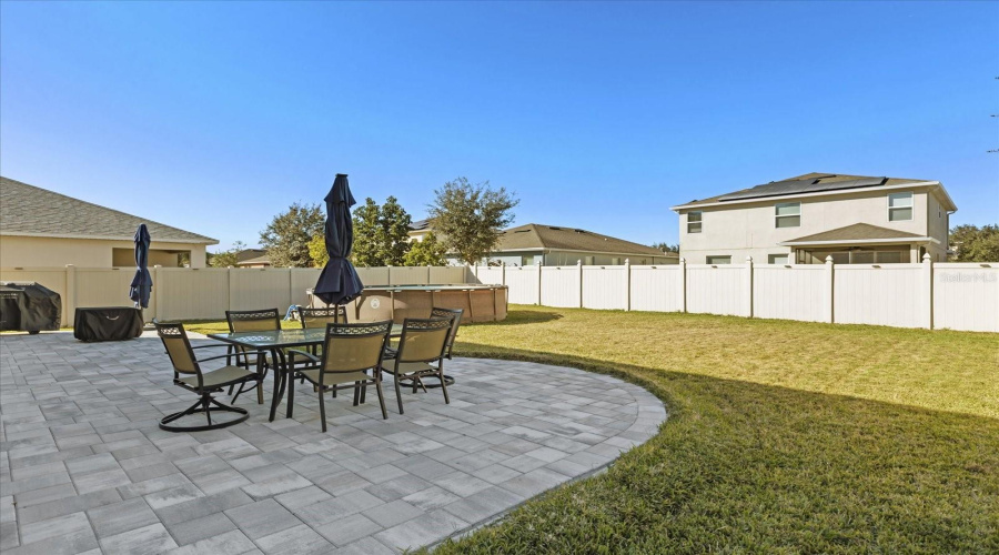 Patio, Fenced in, paved