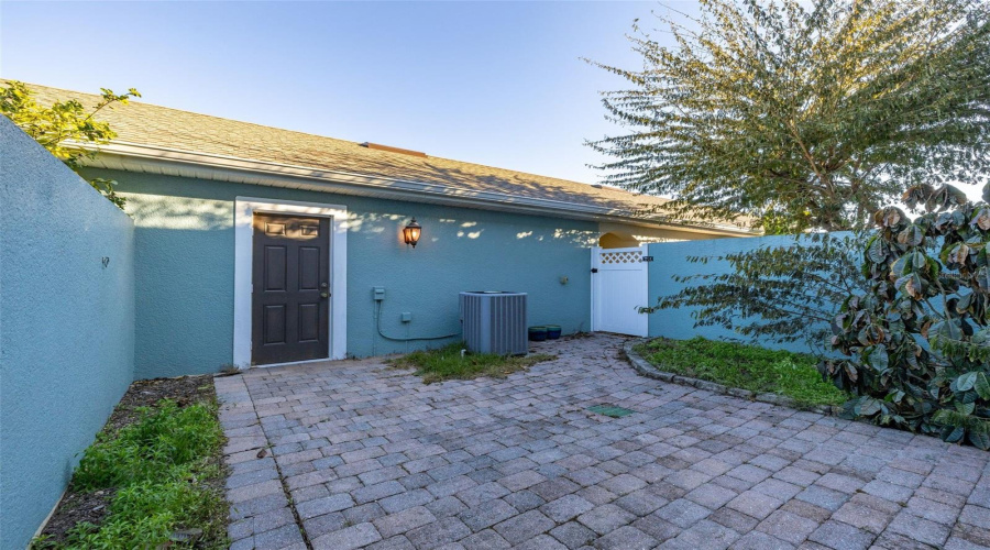 Courtyard facing Garage