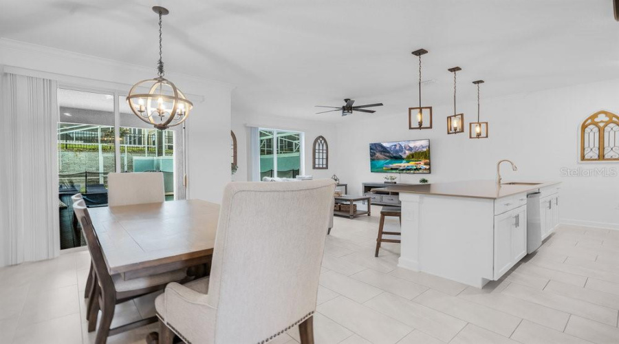 Downstairs living space