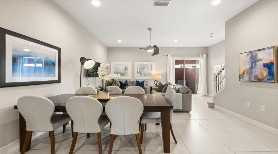 Dining table and Living area