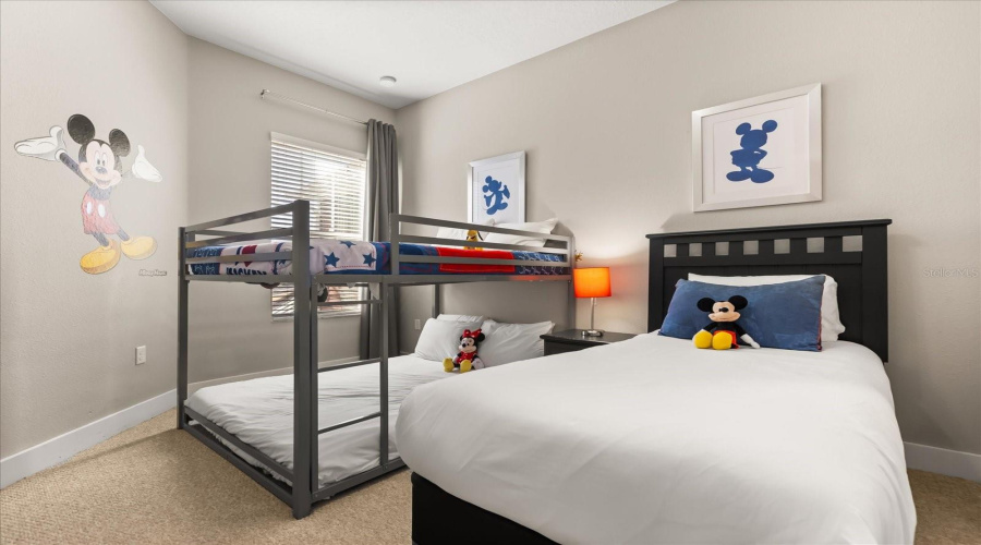 Bedroom, including bunk beds