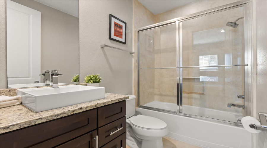 Bathroom including bathtub