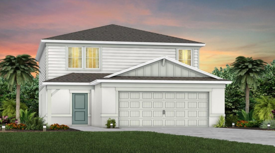 Exterior Design. Artistic rendering for this new construction home. Pictures are for illustrative purposes only. Elevations, colors and options may vary.