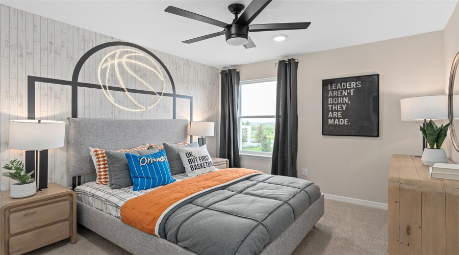 Model Home Design Only. Pictures and furnishings are for illustrative purposes only. Elevations, colors and options may vary. Furniture is for model home staging only.