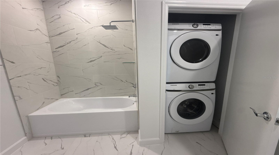 2nd floor bathroom with laundry closet_