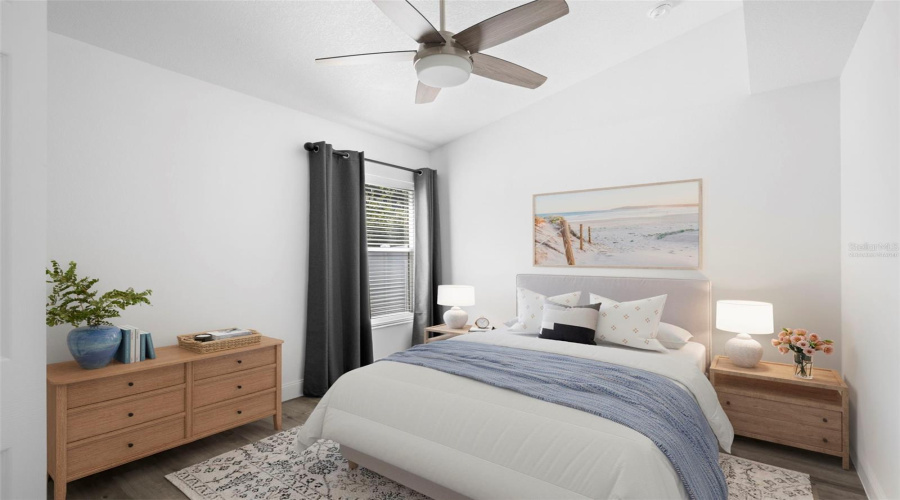 Virtually Staged Bedroom