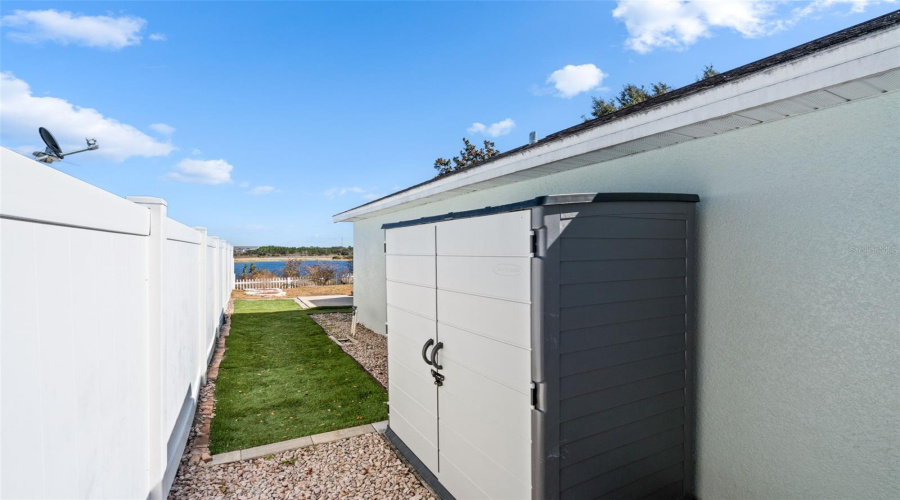 Included Storage Shed