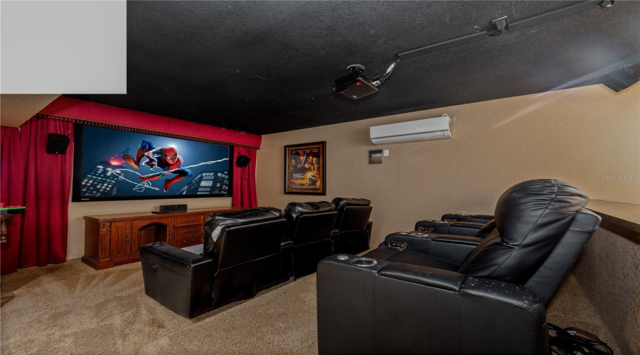 Converted game/movie room