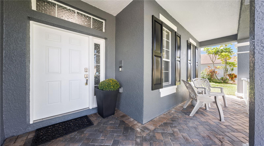 Front door and porch