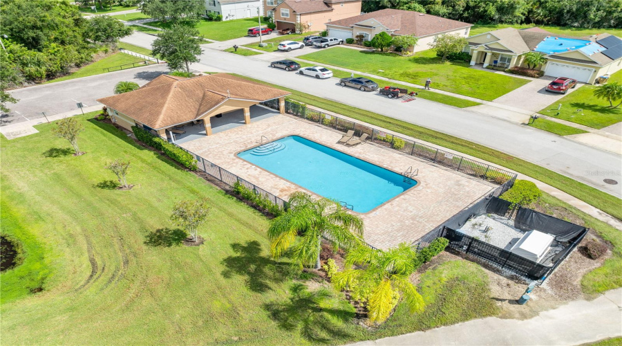 Community pool and cabana