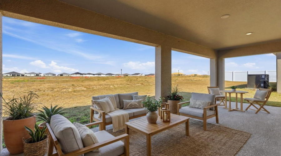 Virtually Staged covered lanai